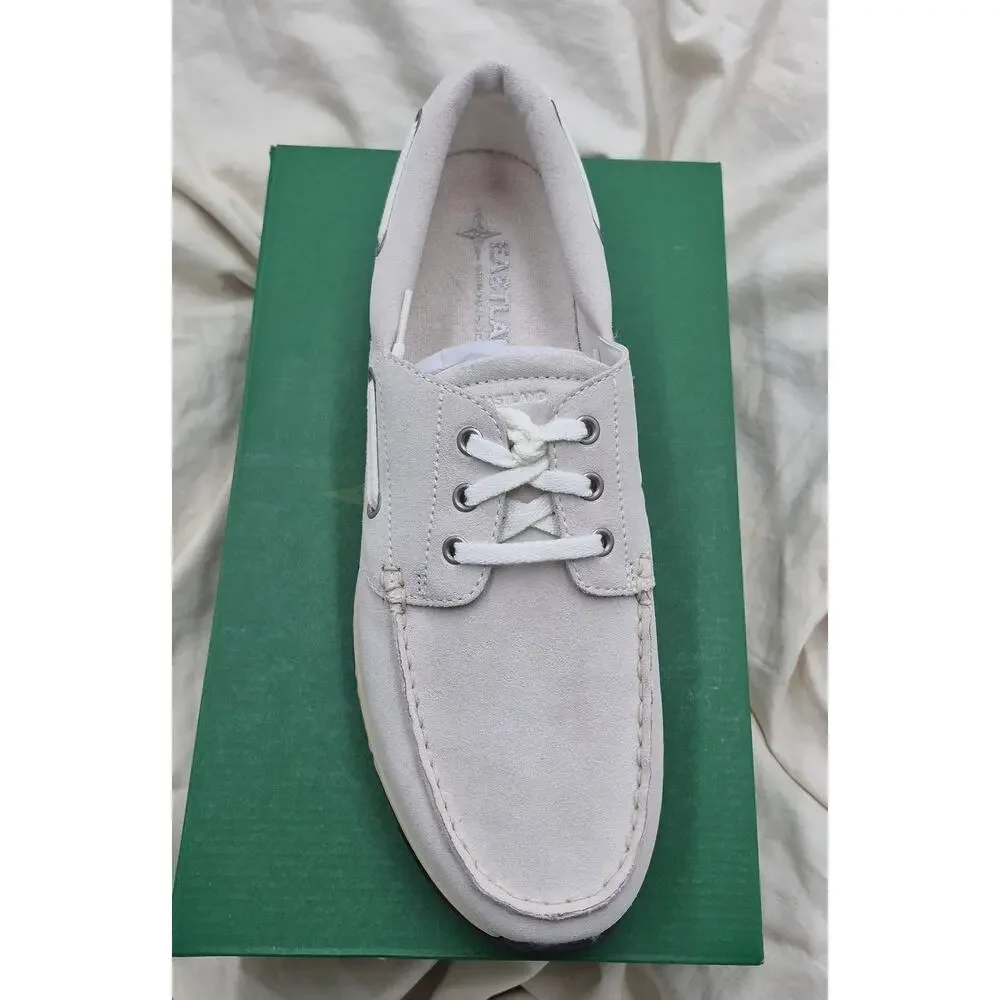 NEW Eastland Leap Trainer moc-toe boat shoes white Leather Men size 13